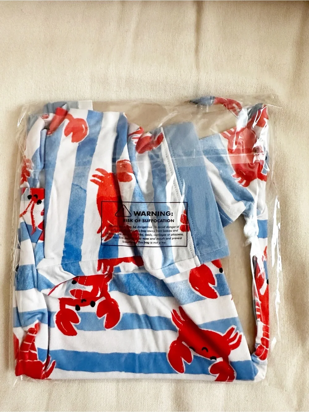 Little Sleepies Crustacean Crew Two-Piece Short Sleeve & Shorts Pajama Set